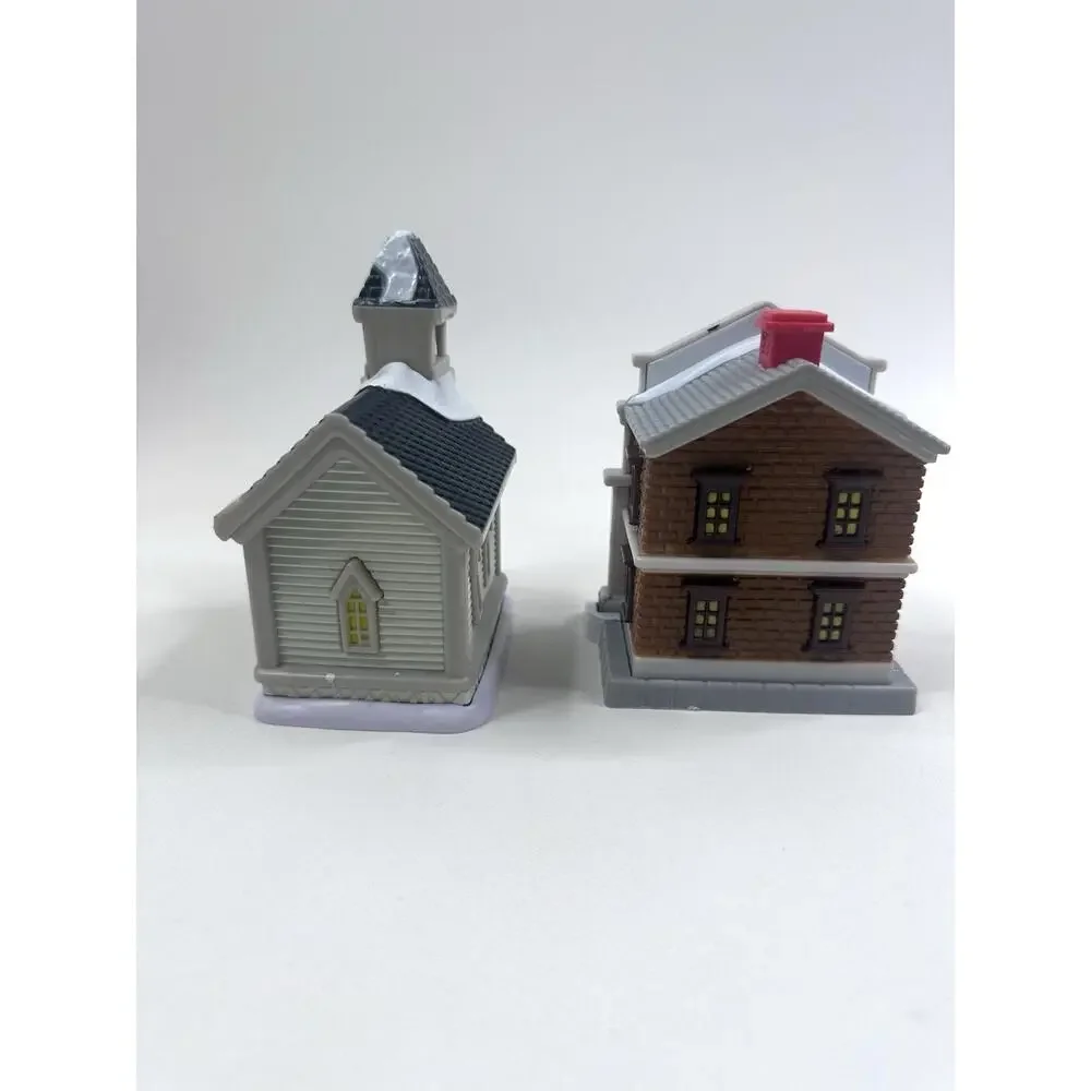 Cobblestone Corners Miniature Village Light Up Church Bakery Christmas Tree